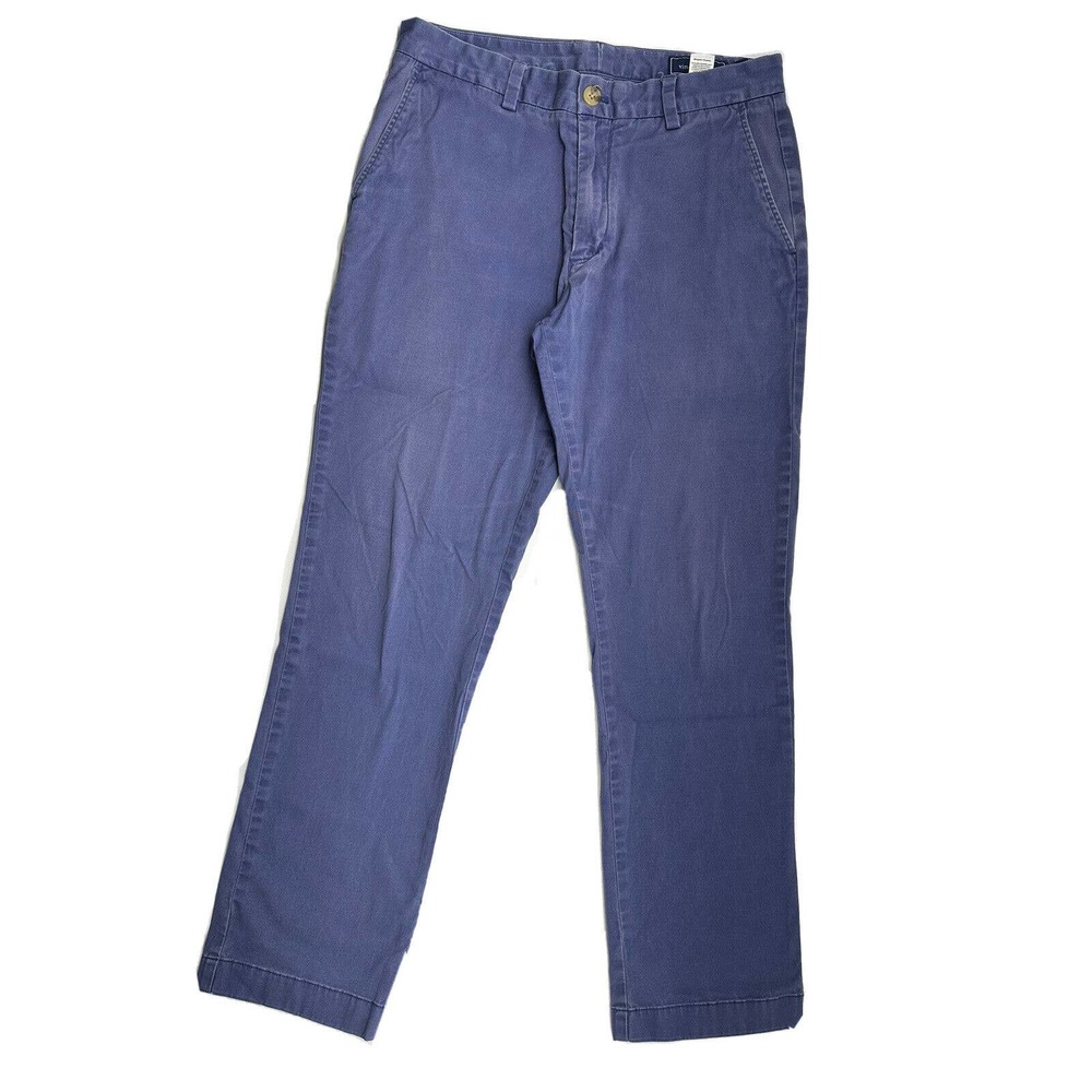 Vineyard Vines Mens Breaker Pants Chinos Straight Spandex Cotton 31x30 Blue